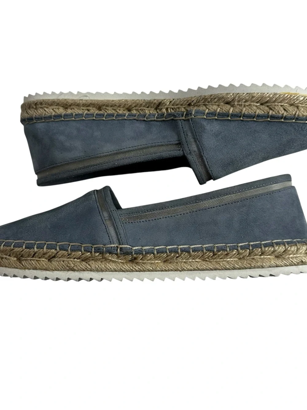 Karl Lagerfeld Paris Blue Suede Espadrille Slip On Flats Shoes Size 8.5